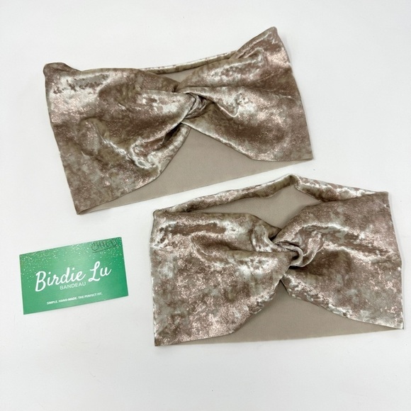 Mommy and Child Matching Grey Velvet and Rose Gold - Picture 1 of 9